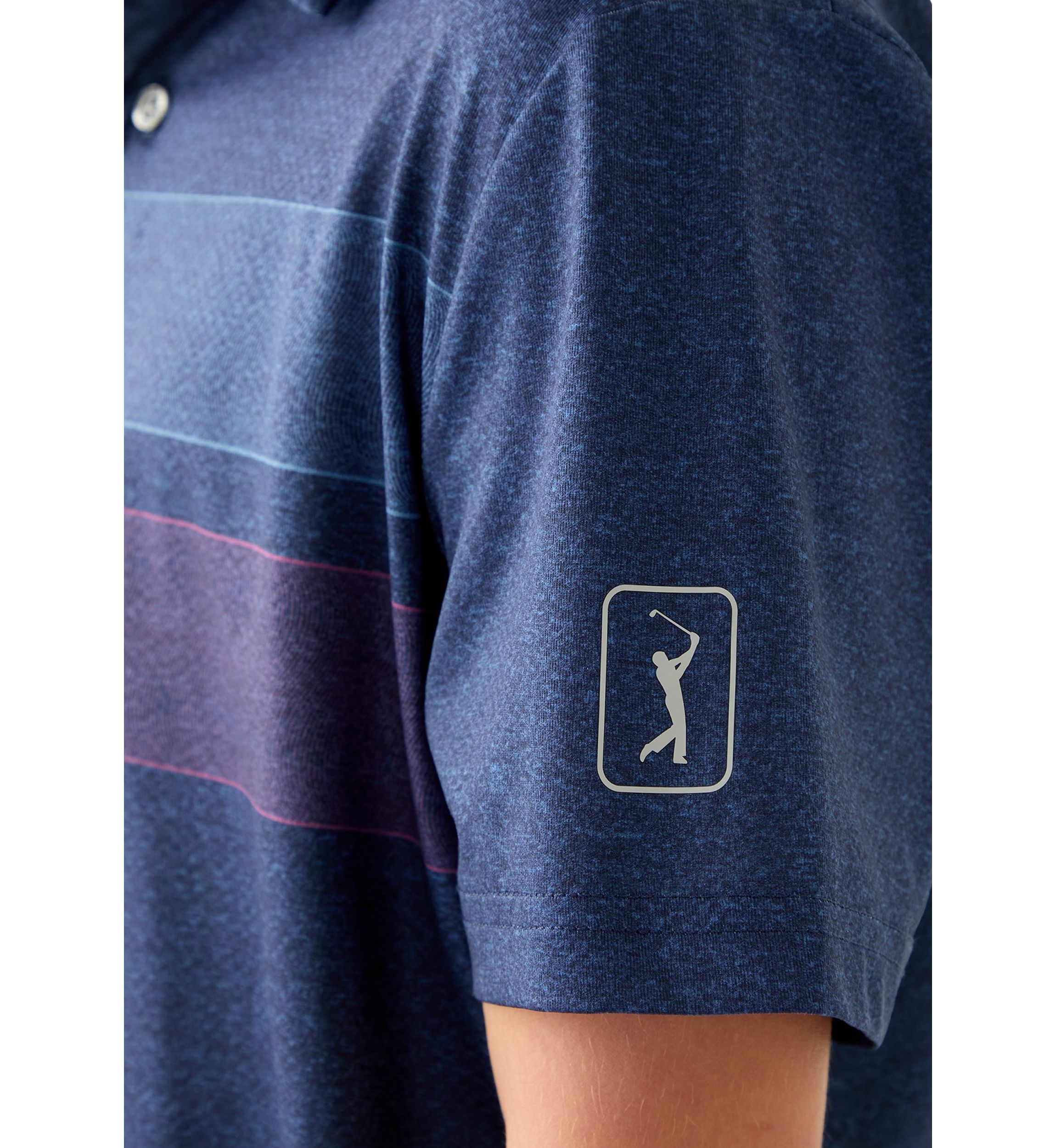 Boys 8-20 Short Sleeve Motion Chest Stripe Polo