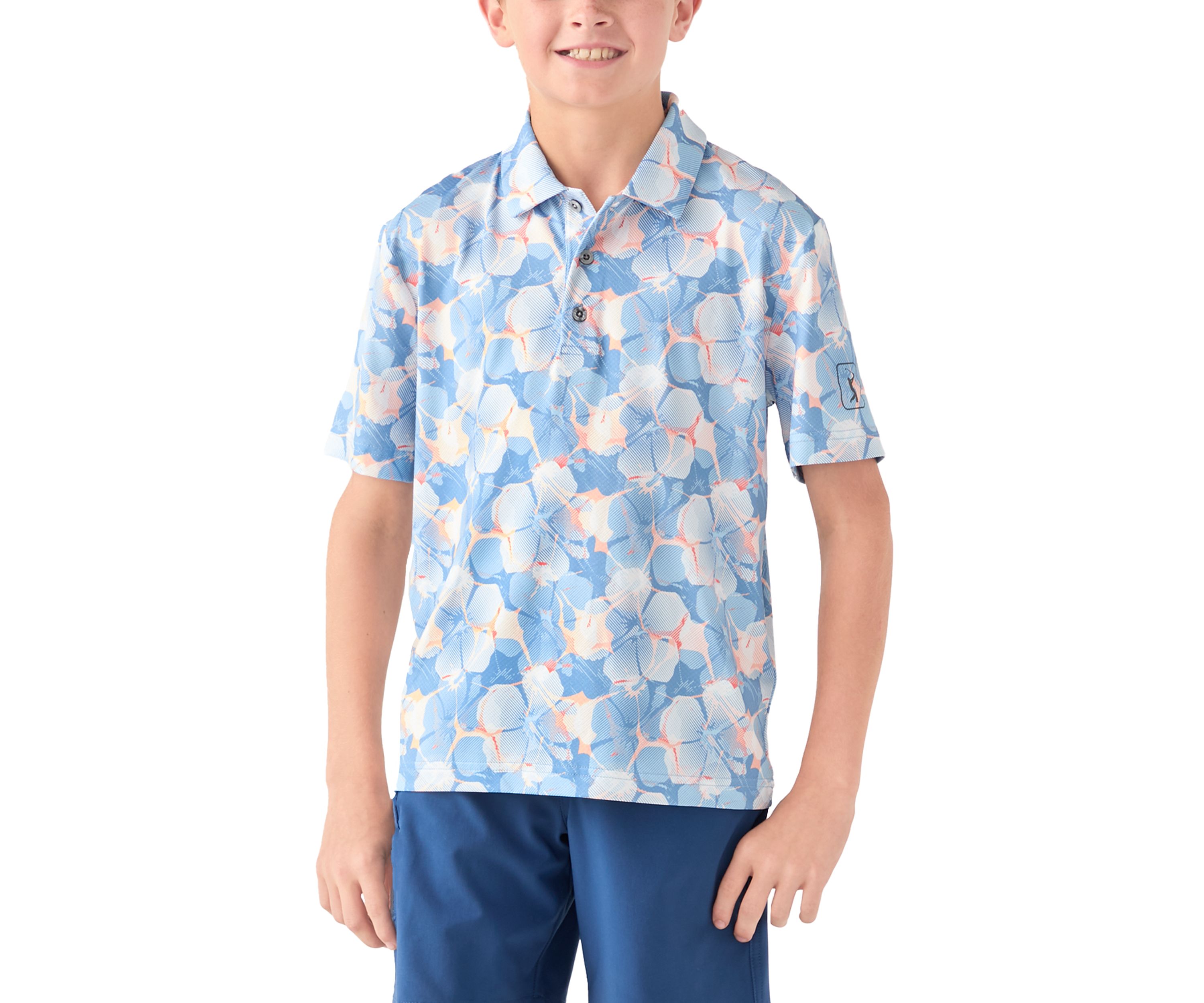 Boys 8-20 Nautical Print Polo Shirt