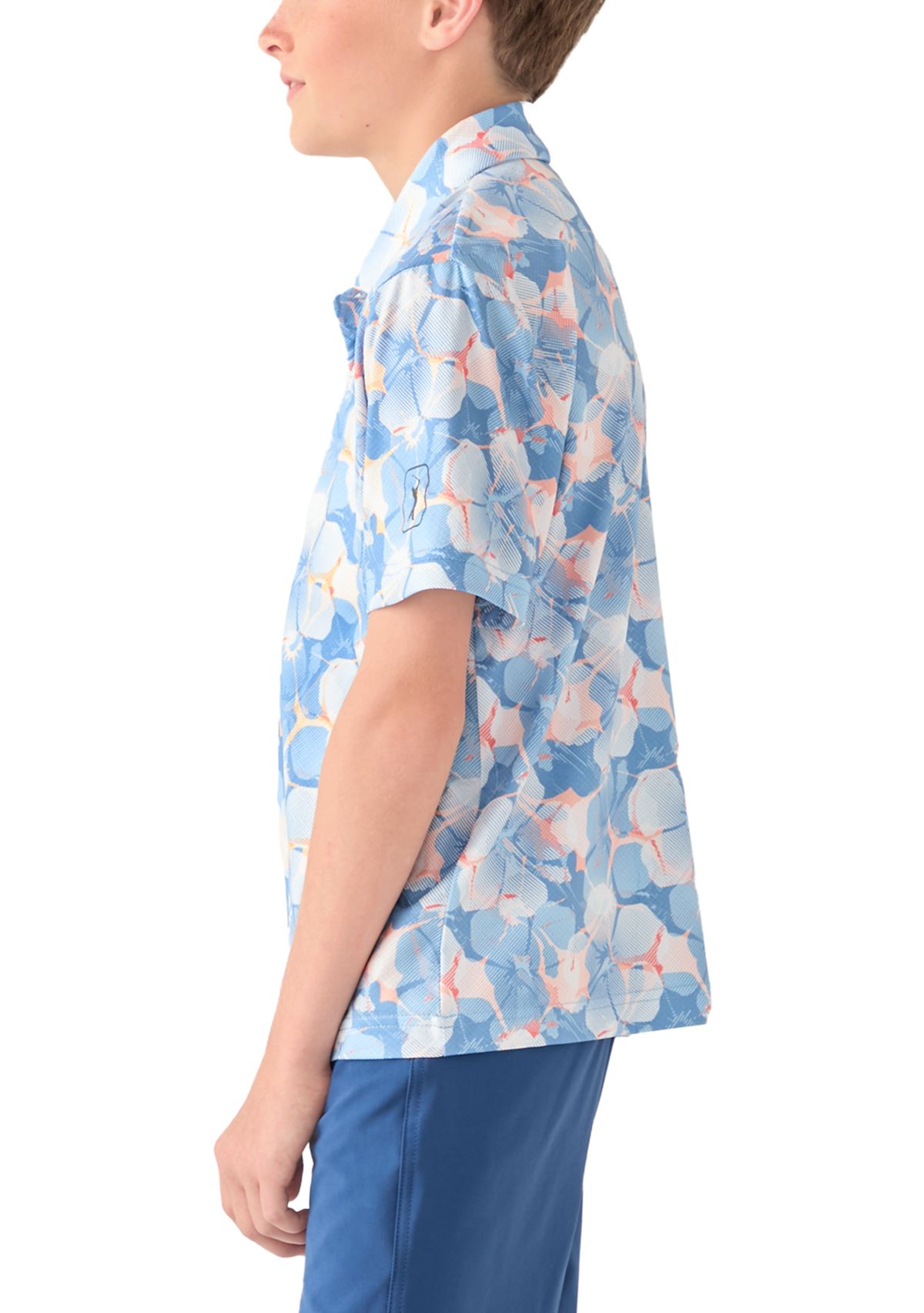 Boys 8-20 Nautical Print Polo Shirt