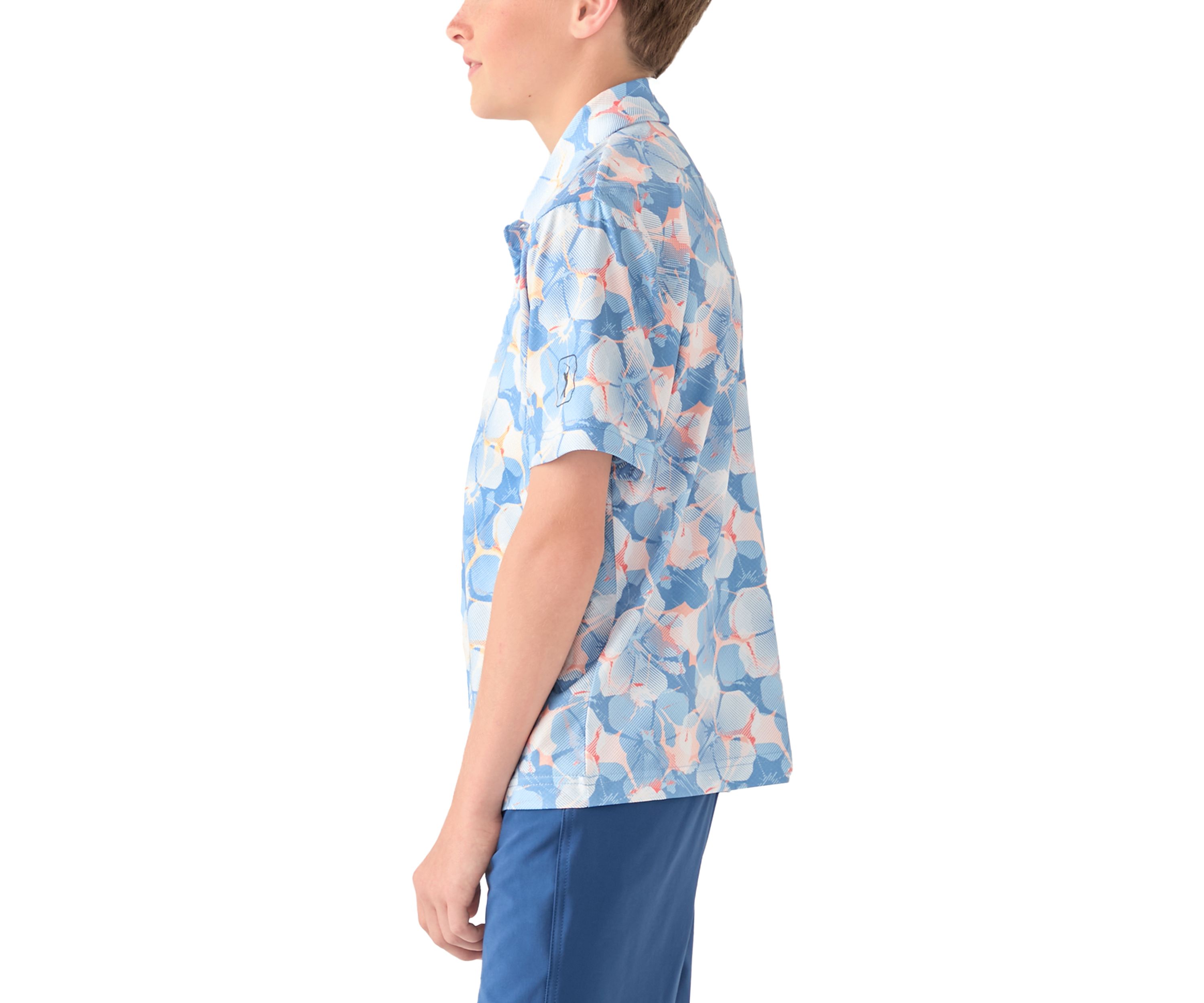 Boys 8-20 Nautical Print Polo Shirt