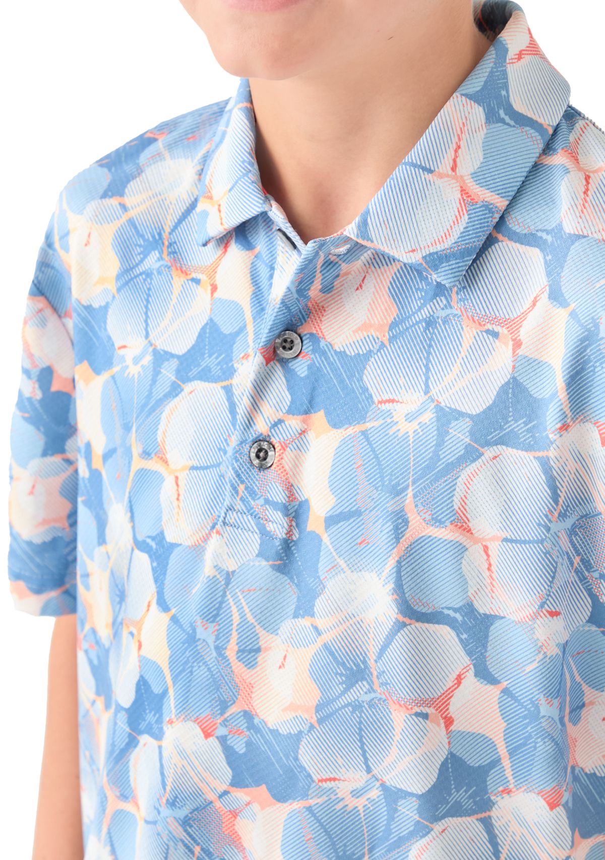 Boys 8-20 Nautical Print Polo Shirt