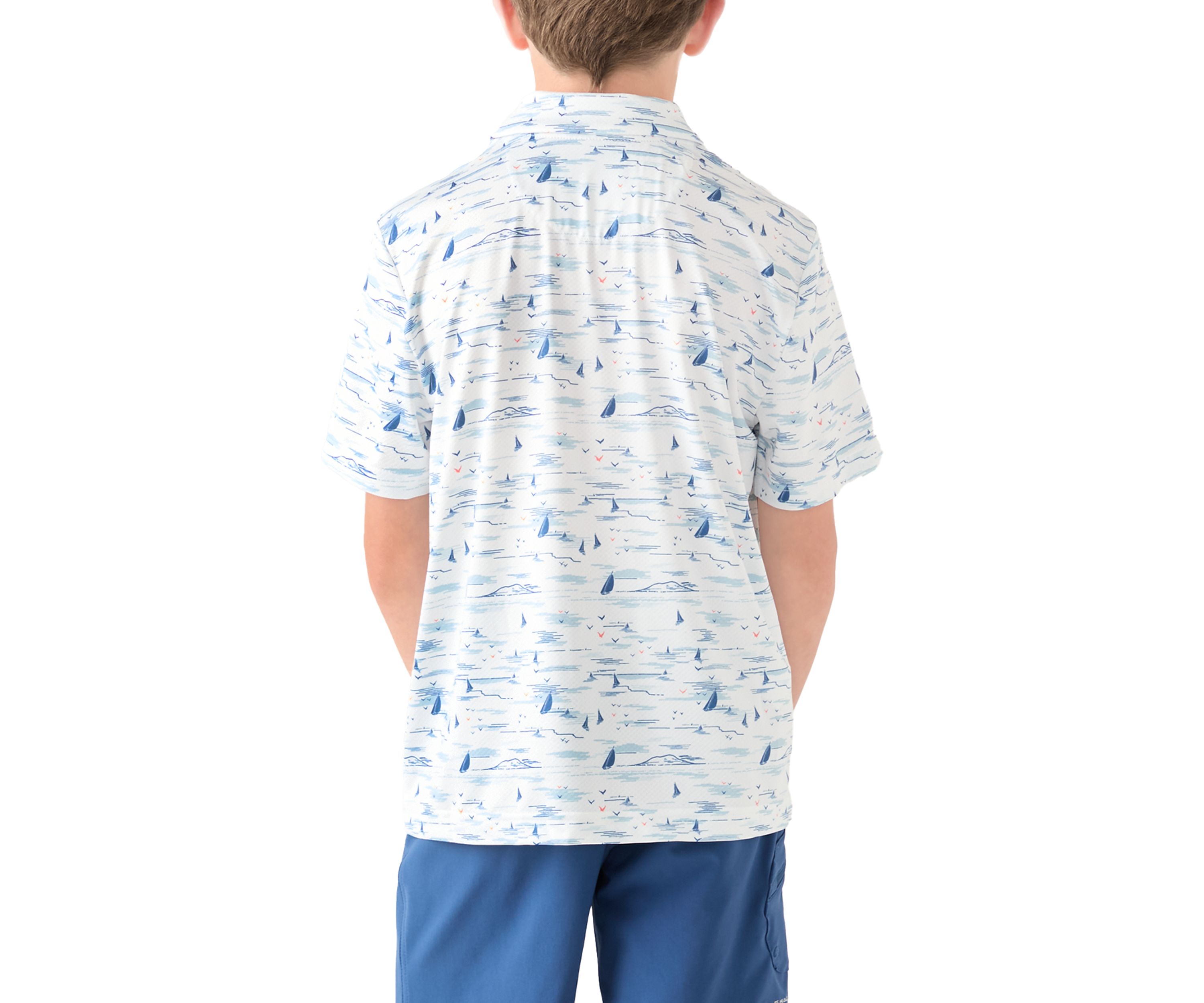 Boys 8-20 Nautical Print Polo Shirt 
