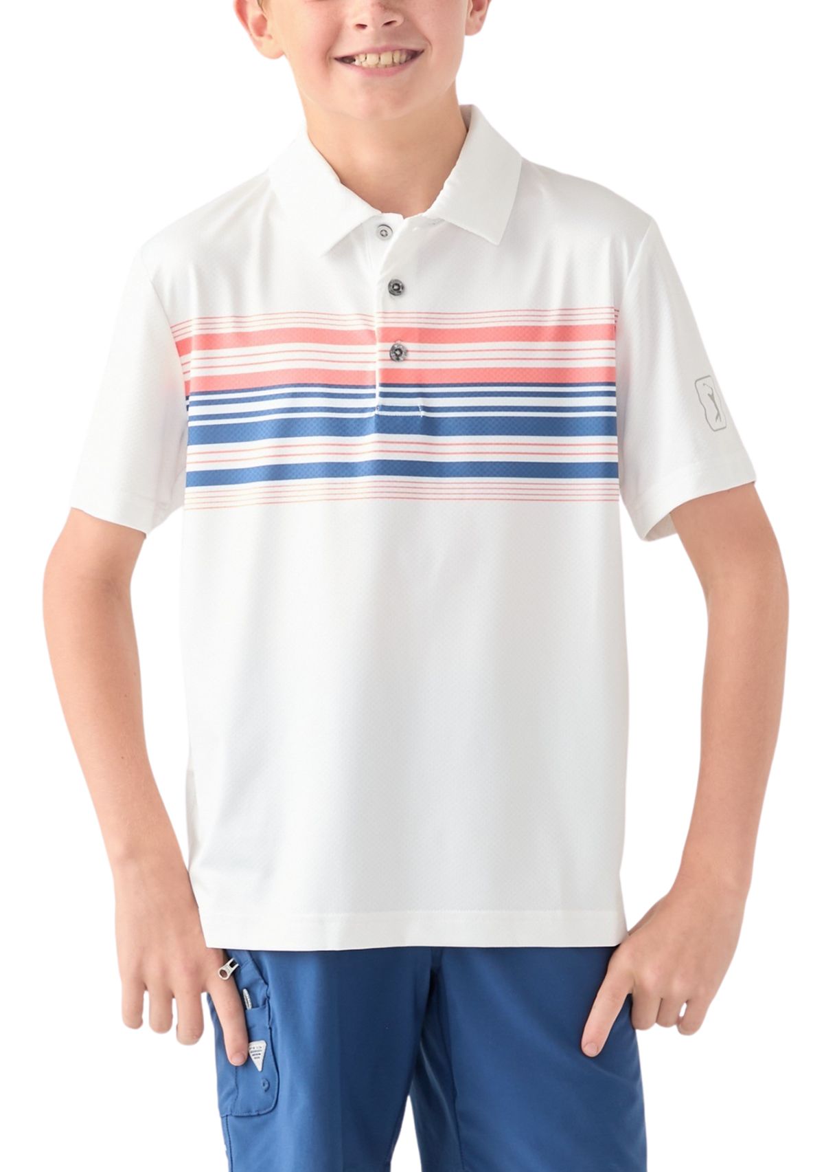Boys 8-20 Chest Stripe Polo Shirt