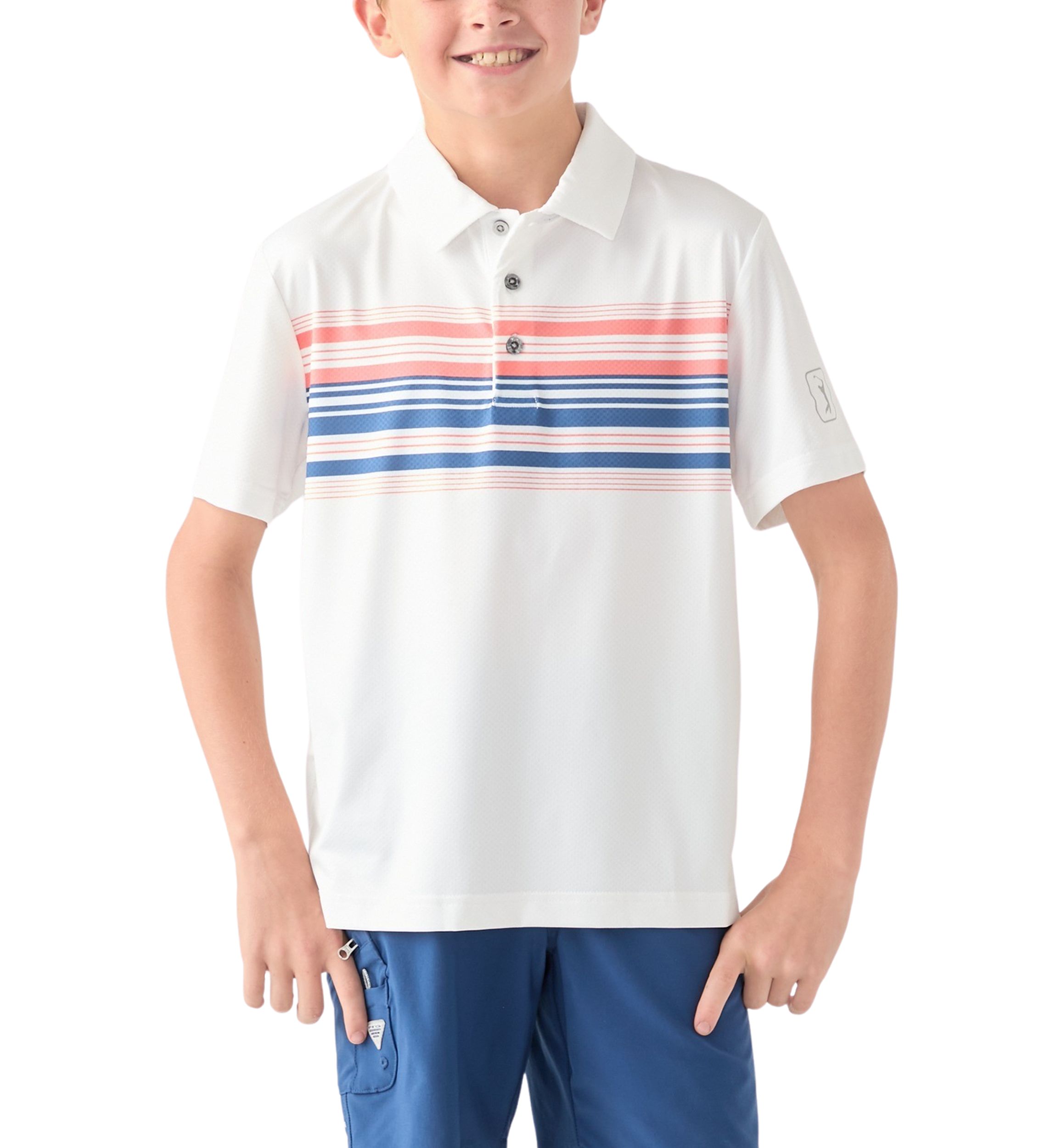 Boys 8-20 Chest Stripe Polo Shirt