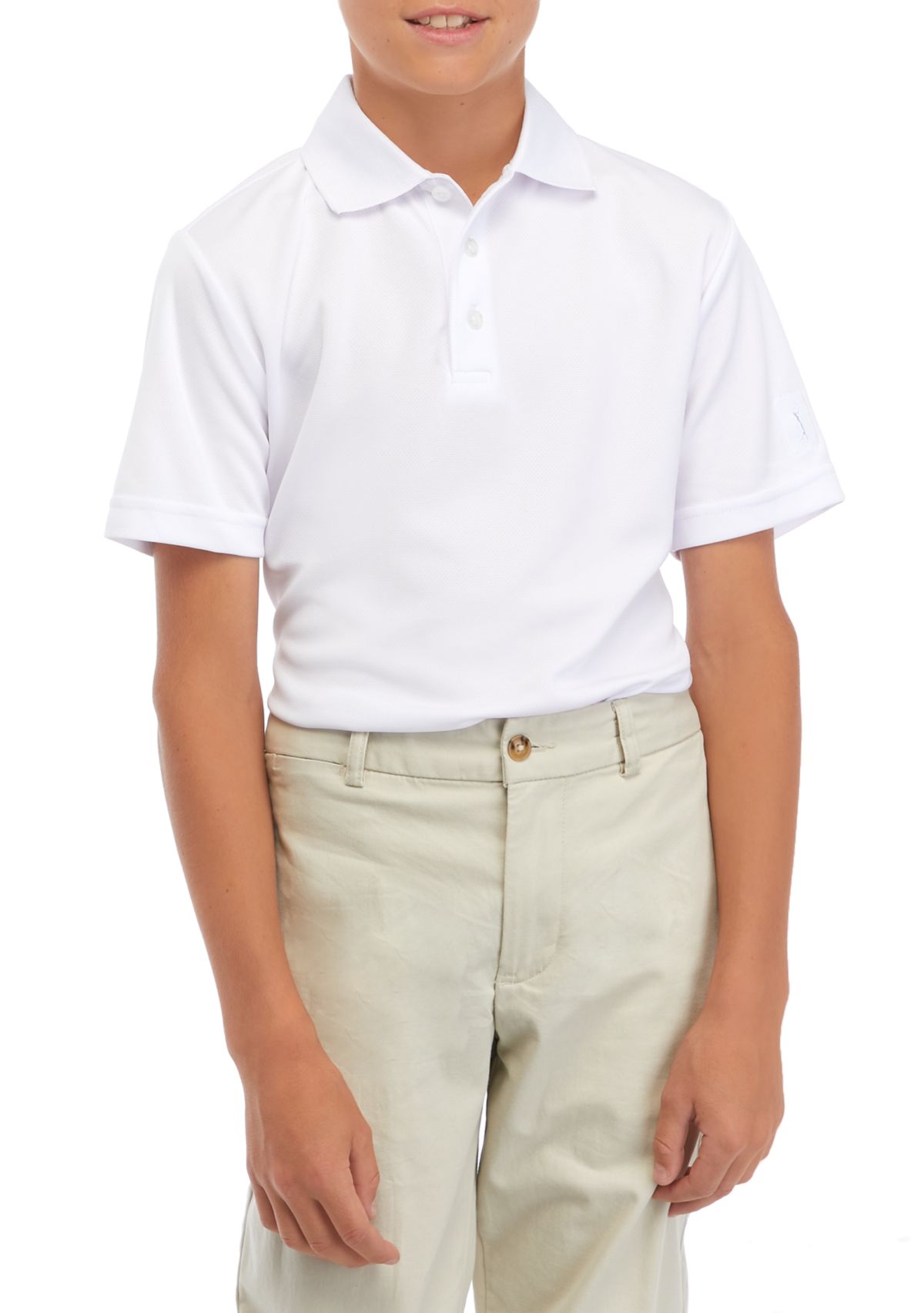 Boys 8-20 Airflux Solid Mesh Short Sleeve Golf Polo Shirt