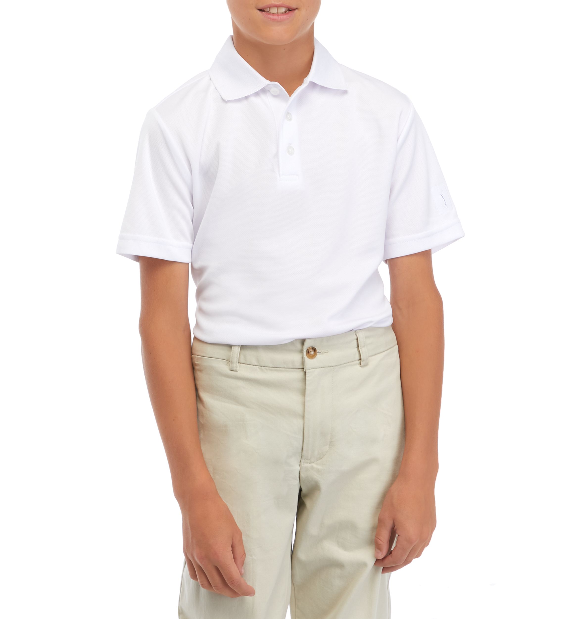 Boys 8-20 Airflux Solid Mesh Short Sleeve Golf Polo Shirt