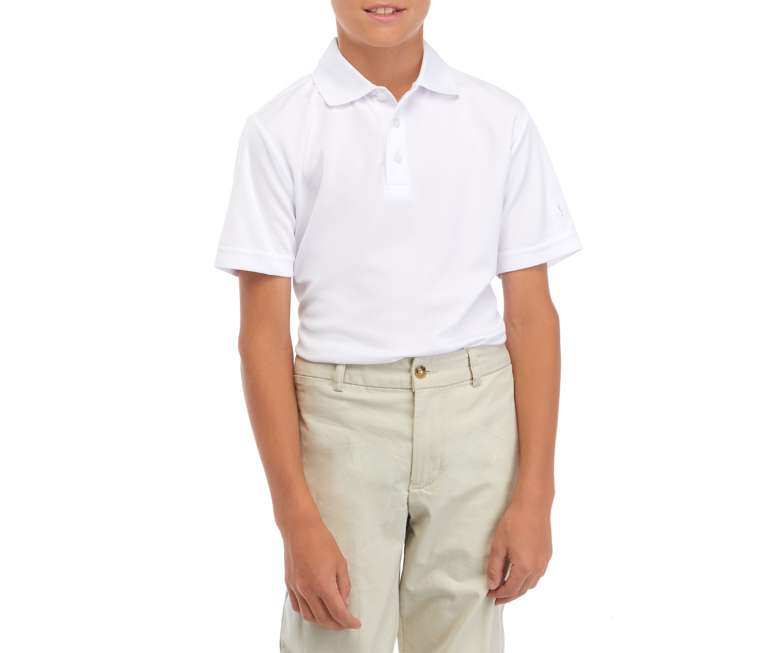 Boys 8-20 Airflux Solid Mesh Short Sleeve Golf Polo Shirt