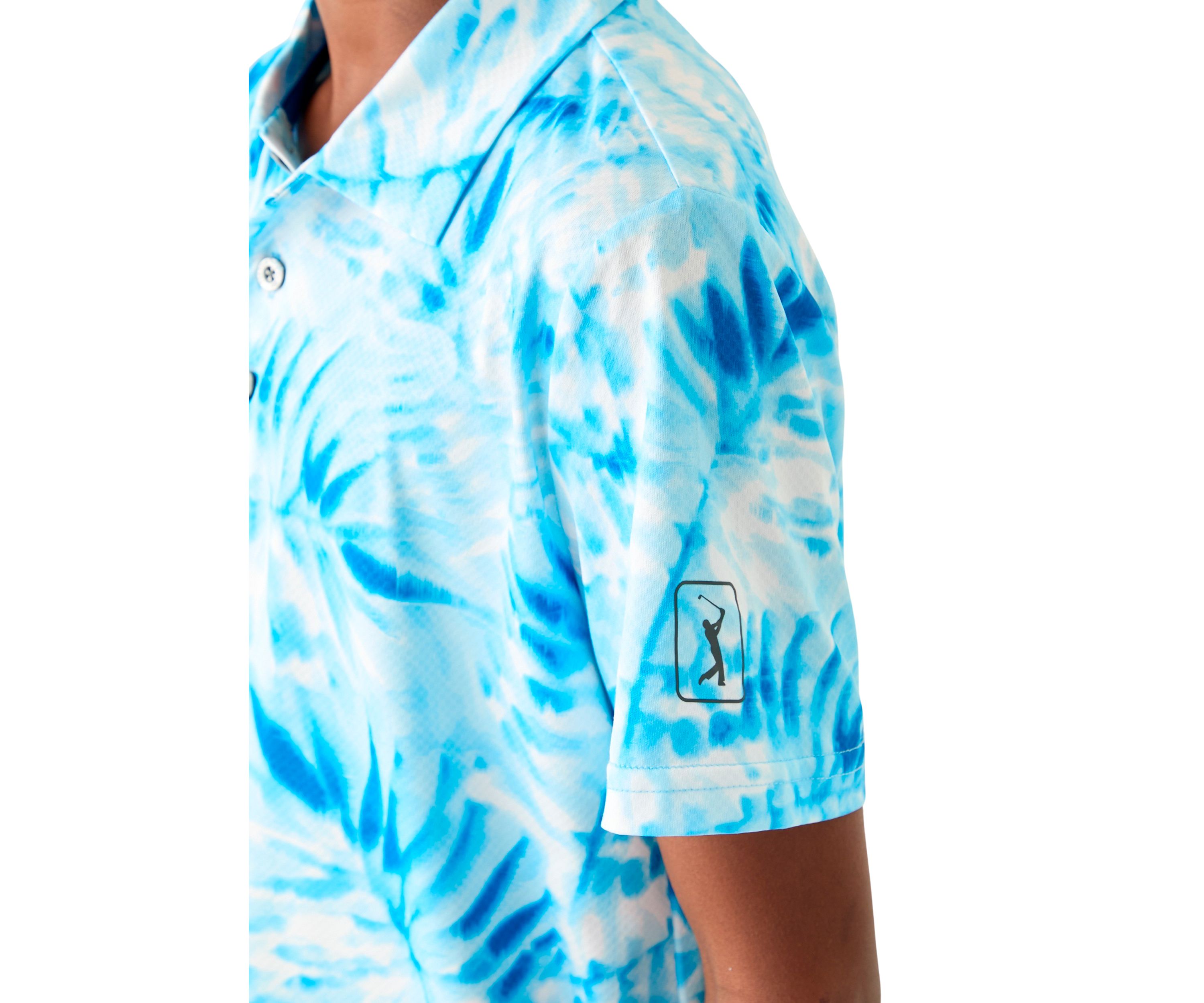 Boys 8-20 Short Sleeve Tropical Leaf Print Polo Shirt 