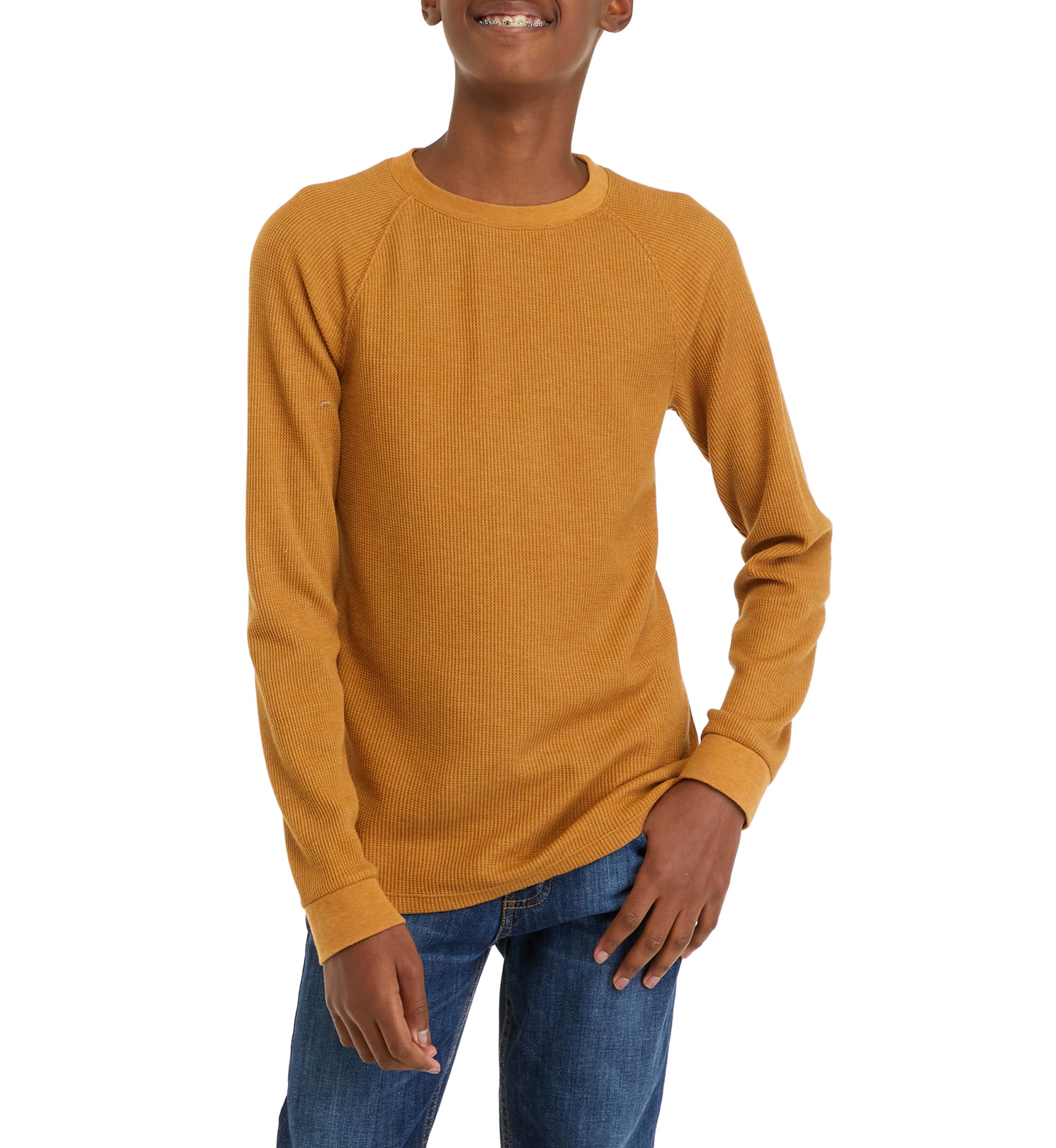Boys 8-20 Long Sleeve Waffle T-Shirt