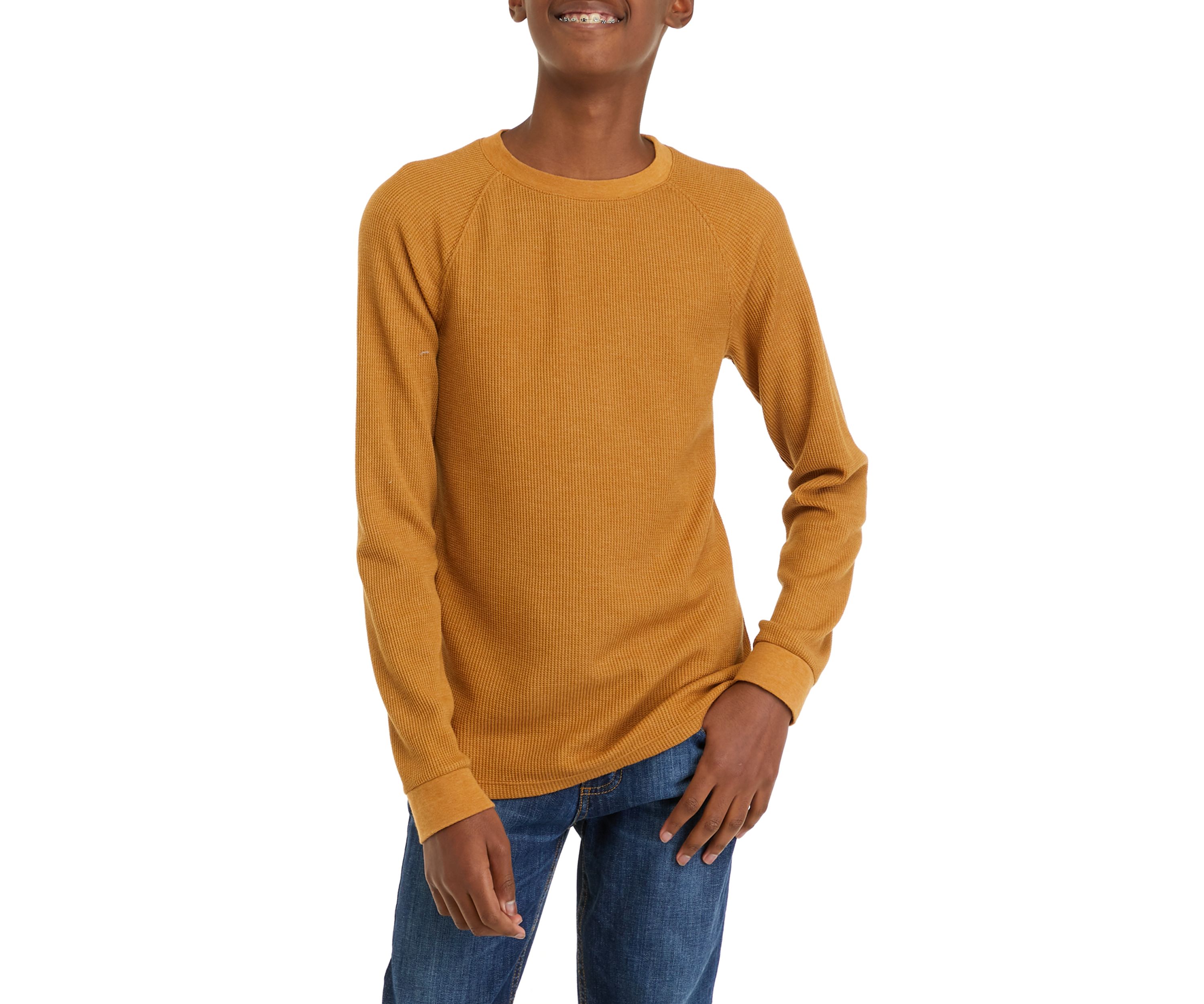 Boys 8-20 Long Sleeve Waffle T-Shirt
