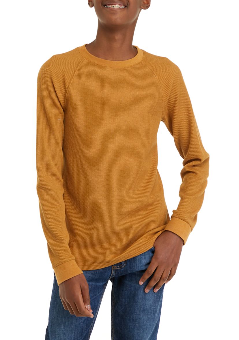 Boys 8-20 Long Sleeve Waffle T-Shirt