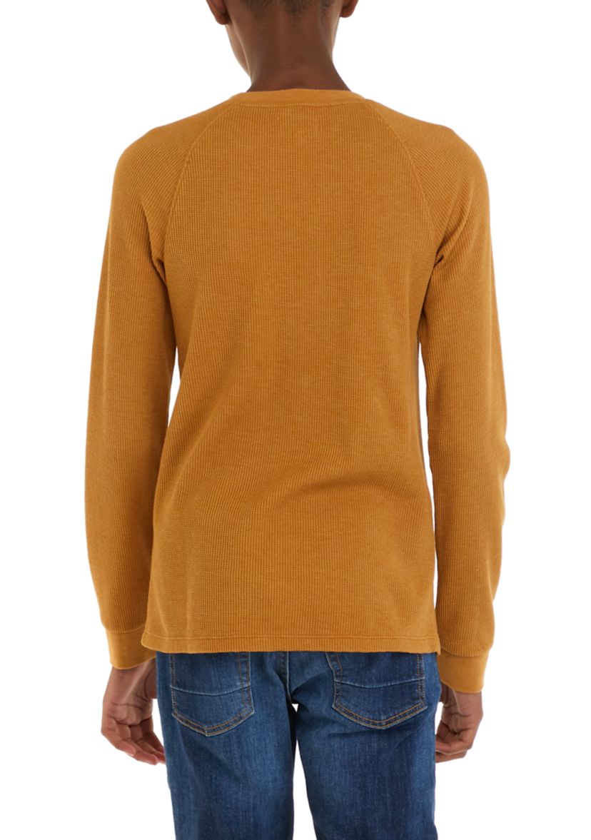Boys 8-20 Long Sleeve Waffle T-Shirt