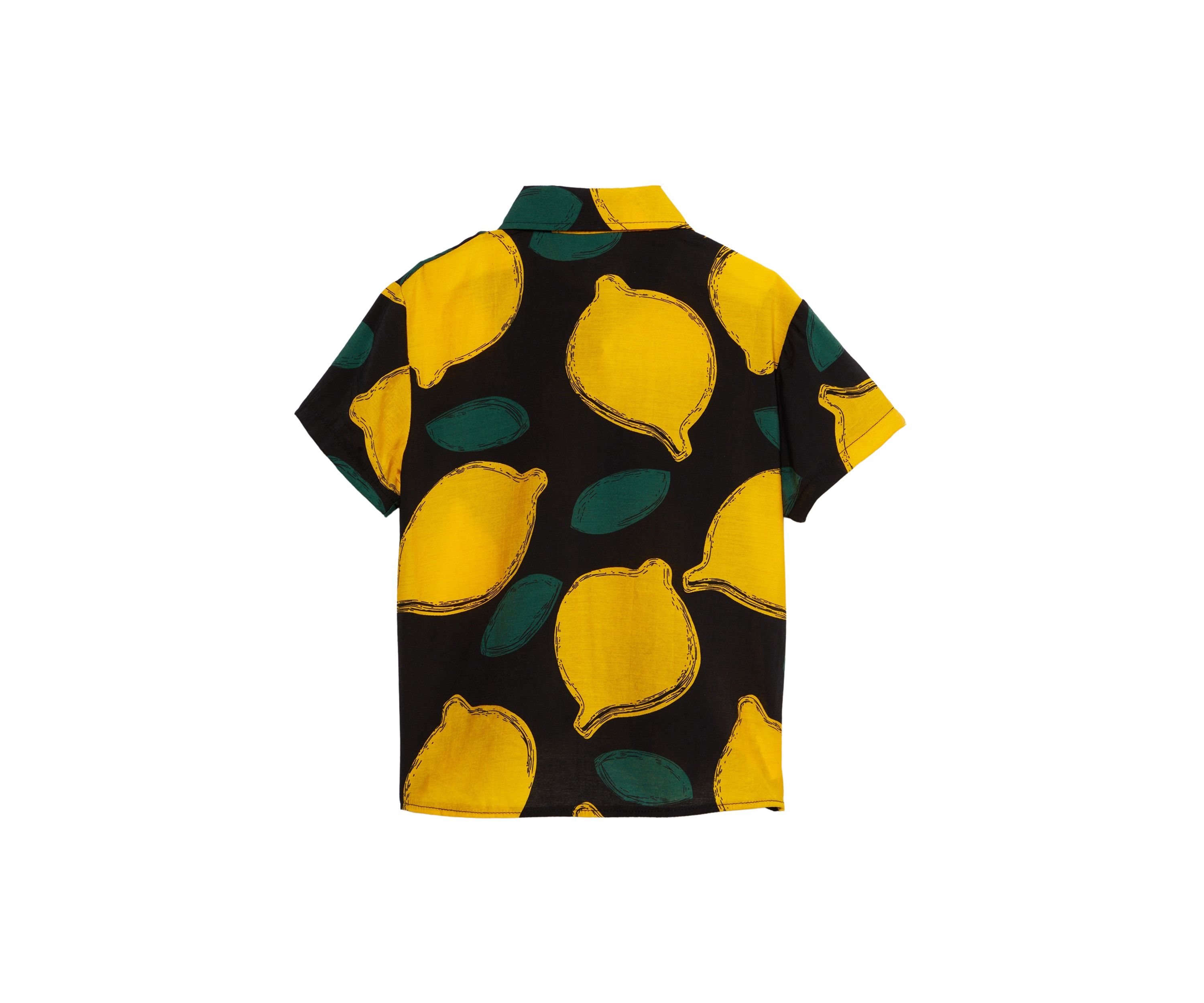 Toddler Boys Short Sleeve Lemon Woven Shirt 