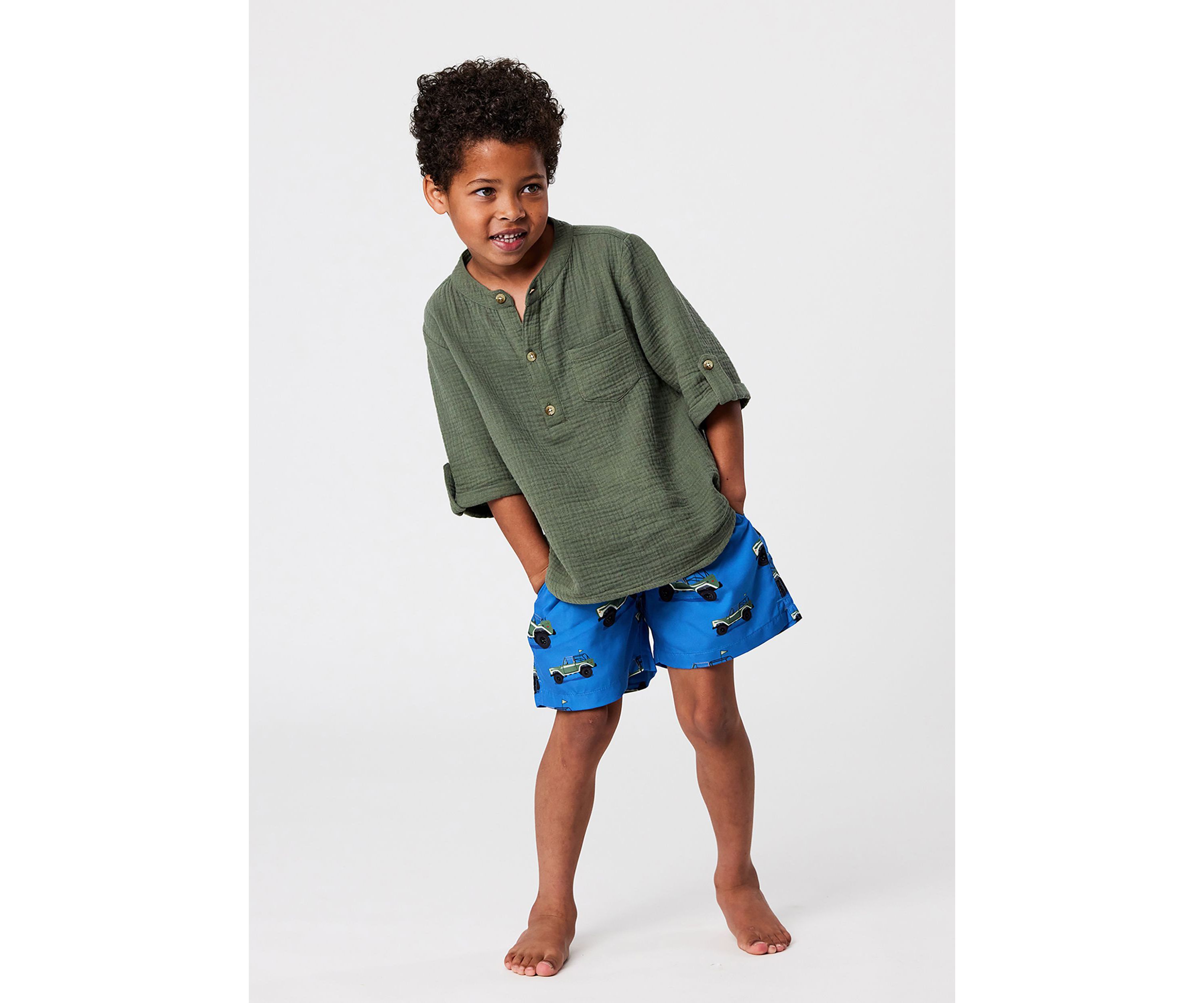 Frankie Safari Green Resort Shirt