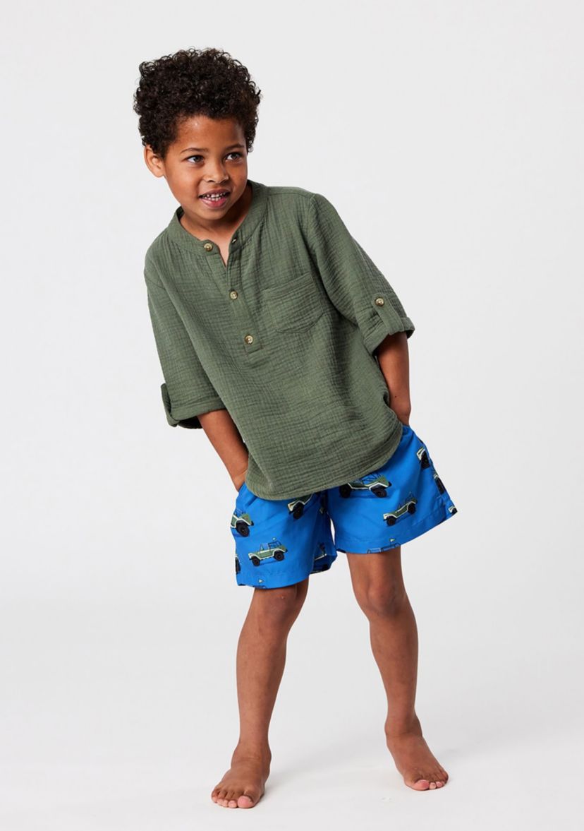 Frankie Safari Green Resort Shirt