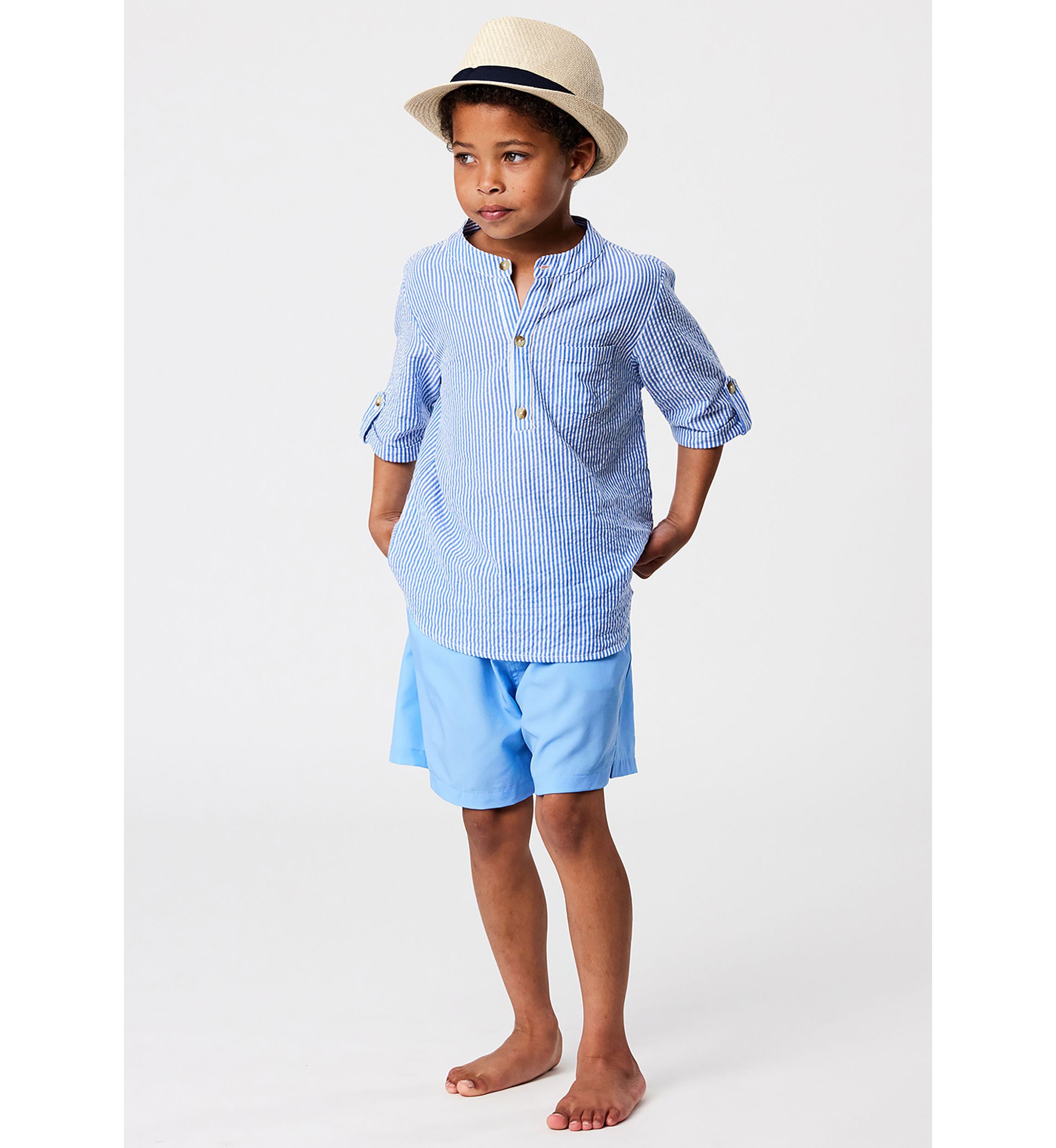 Frankie Seersucker Stripe Resort Shirt