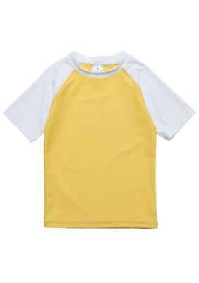 Snapper Rock Yellow White Sleeve Sustainable SS Rash Top | Belk