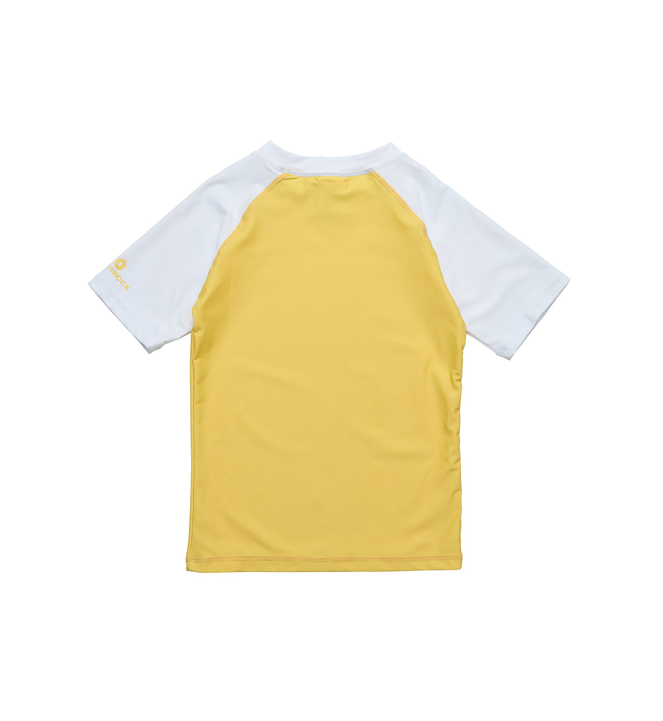 Yellow White Sleeve Sustainable SS Rash Top