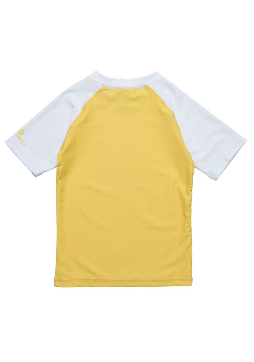 Yellow White Sleeve Sustainable SS Rash Top