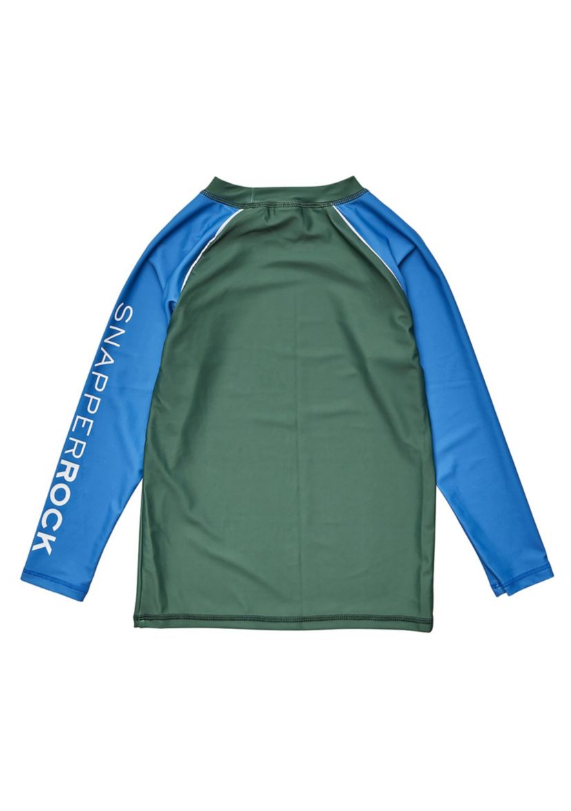 Olive Blue Sleeve LS Rash Top