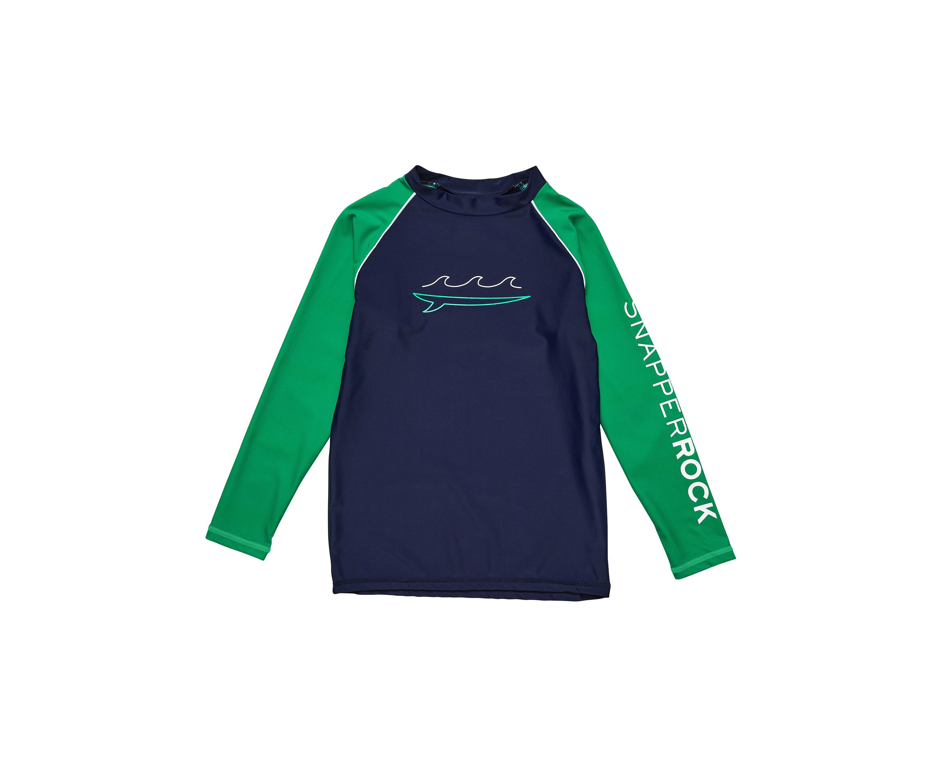 Navy Wave LS Rash Top