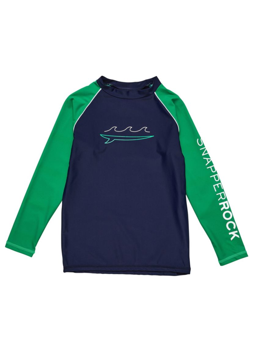 Navy Wave LS Rash Top