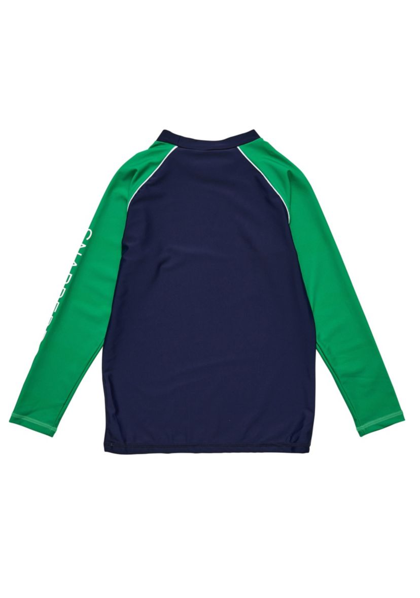 Navy Wave LS Rash Top