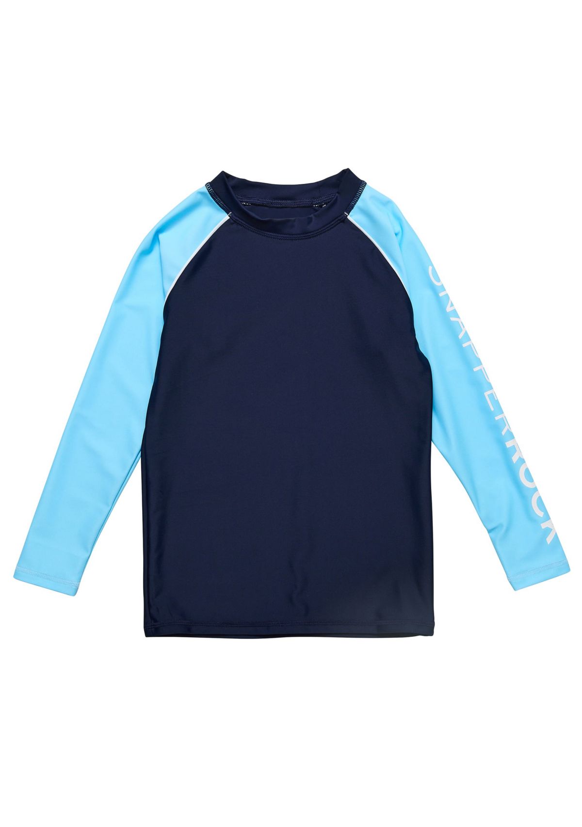 Navy Lt Blue Sleeve LS Rash Top