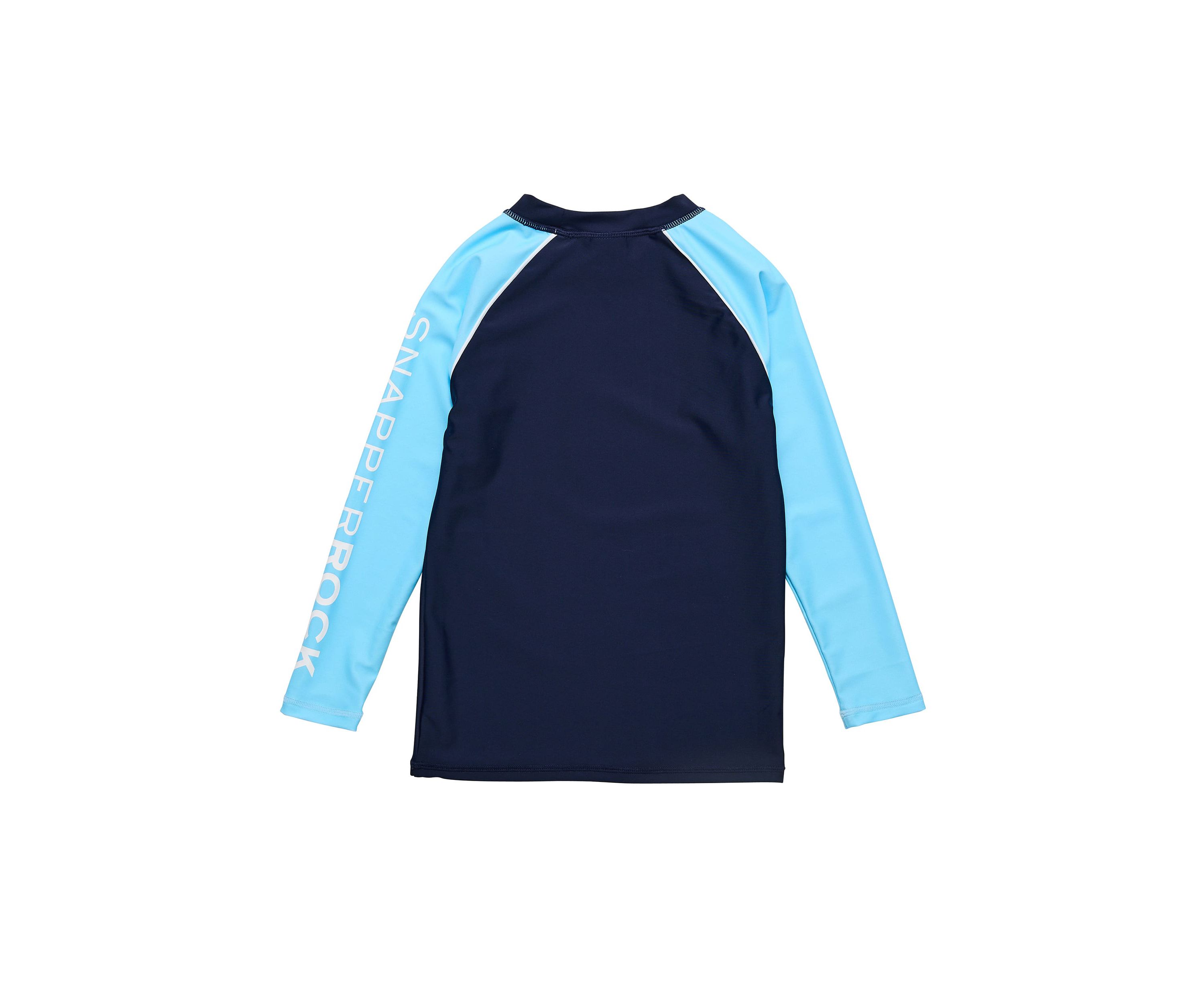 Navy Lt Blue Sleeve LS Rash Top