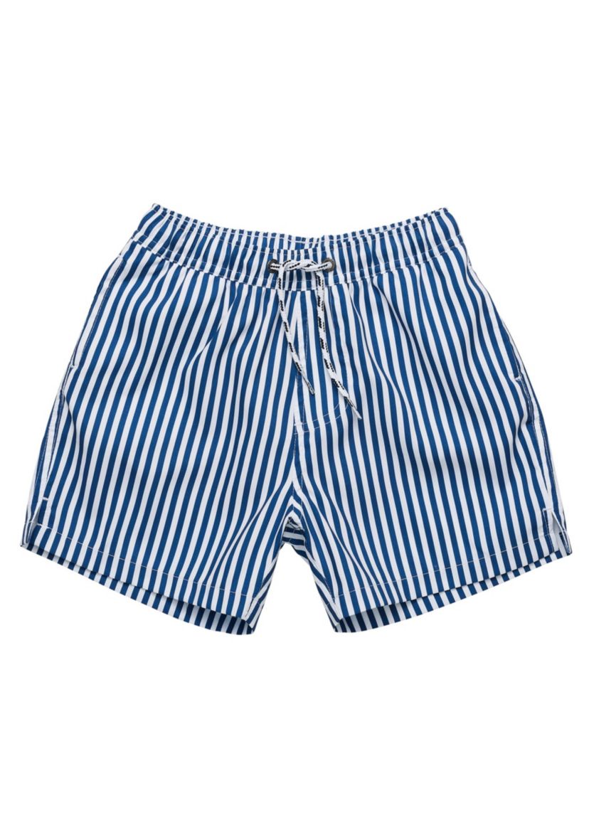Denim Stripe Comfort Lined Swim Short