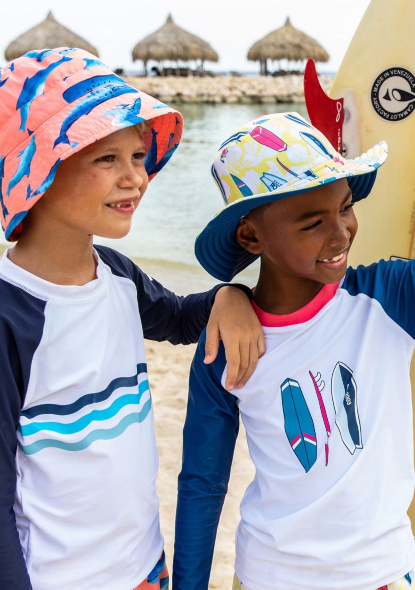 Wave Stripe LS Rash Top