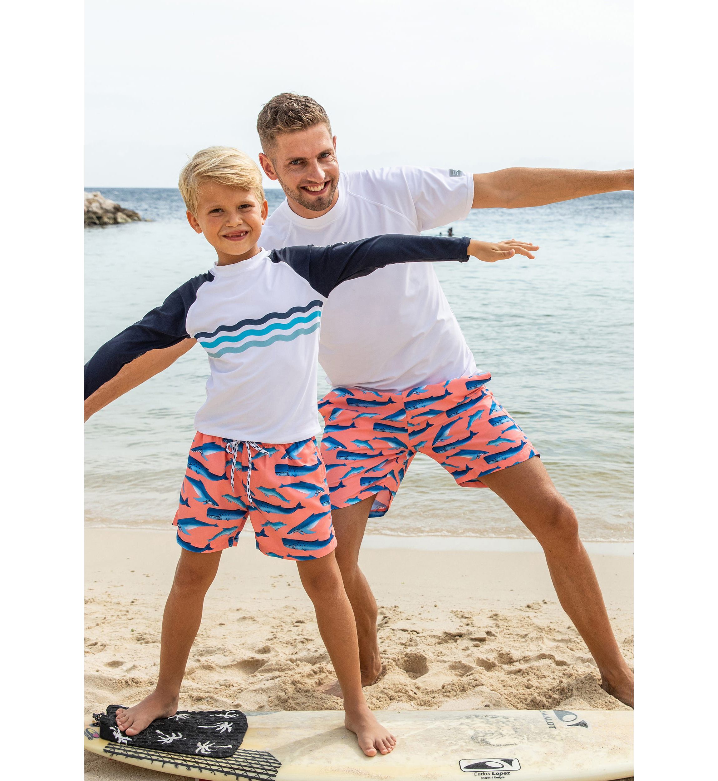 Wave Stripe LS Rash Top