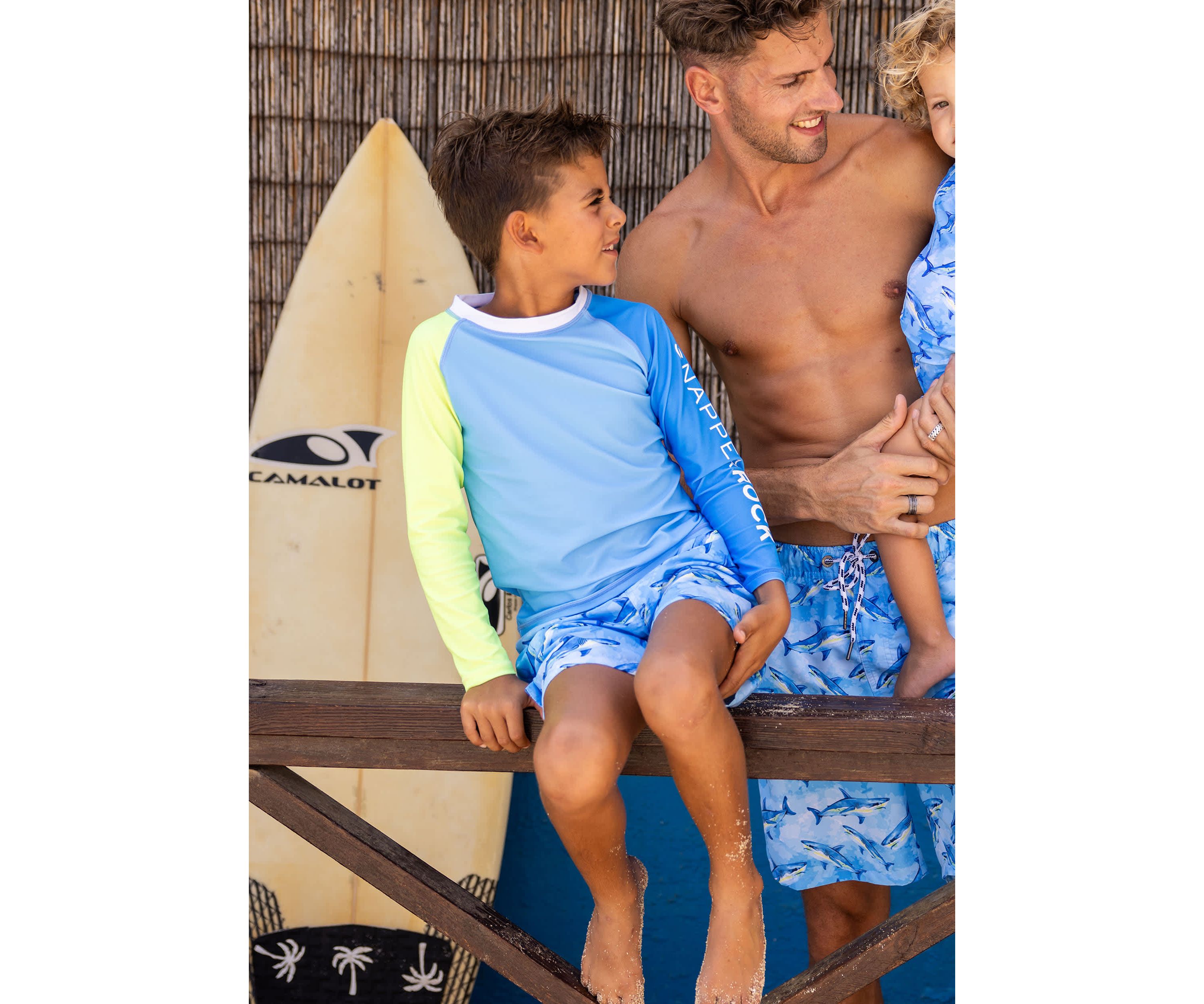 Citron Splash Colorblock LS Rash Top