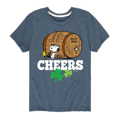 Peanuts Kids Cheers Root Beer Graphic T-Shirt, Blue, Large