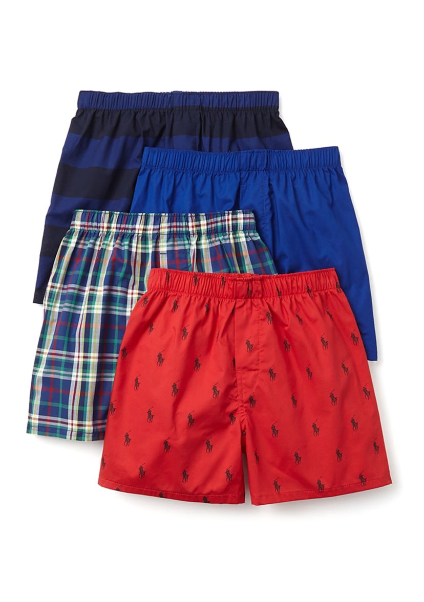 Boys 8-20 Woven Boxers - 4 Pack