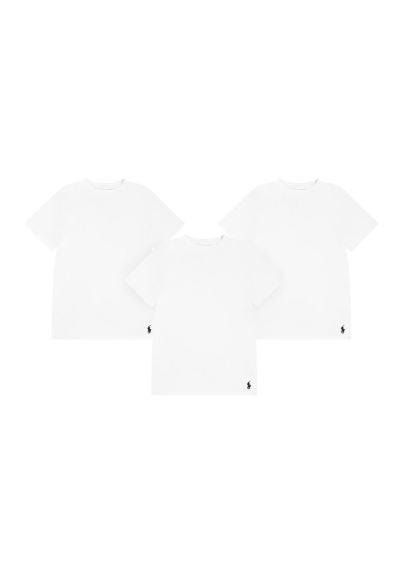 Boys 8-20 Cotton Crew Neck Undershirts - 3 Pack