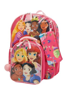 Disney Princess 16 inch Backpack for Girls 5 Piece School Lunch