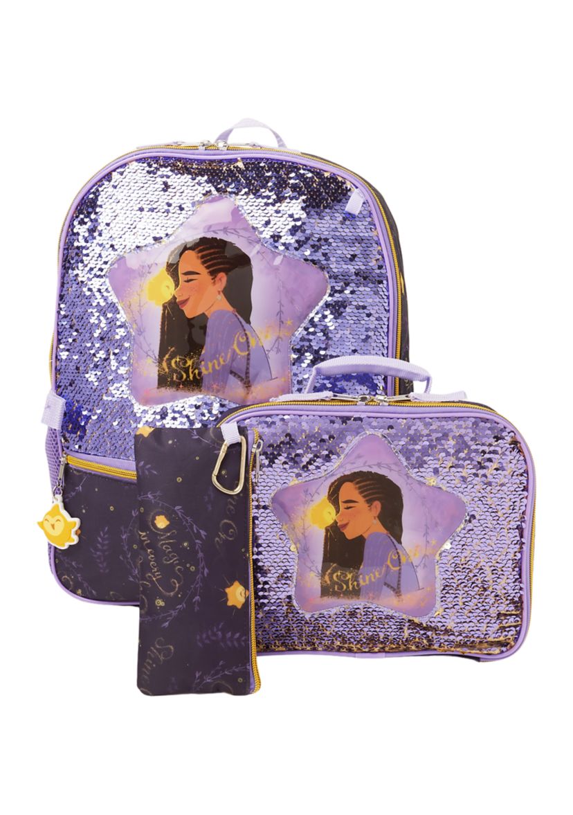 Disneys Wish 5 Piece Backpack Set