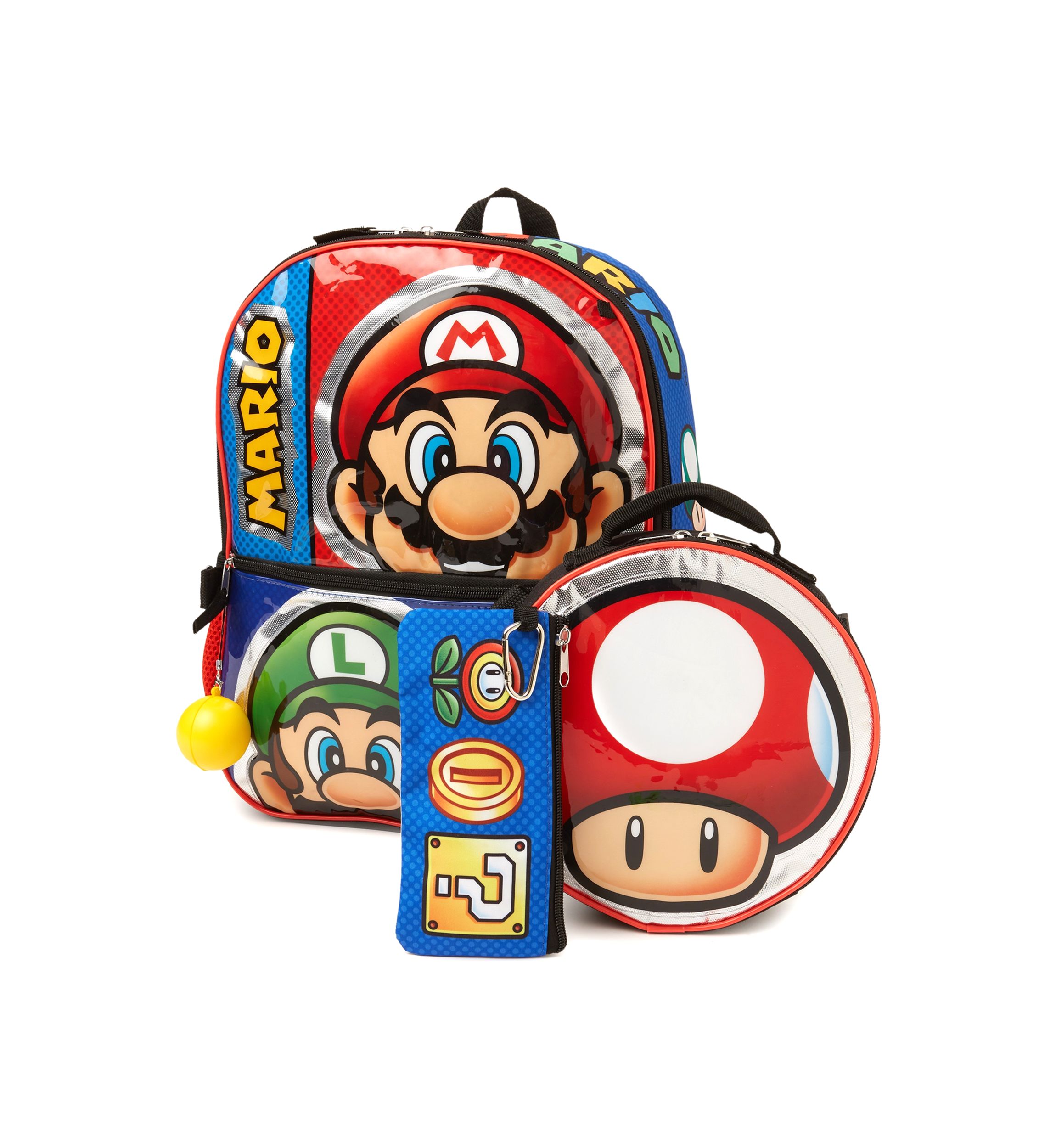 Super Mario 5 Piece Backpack Set