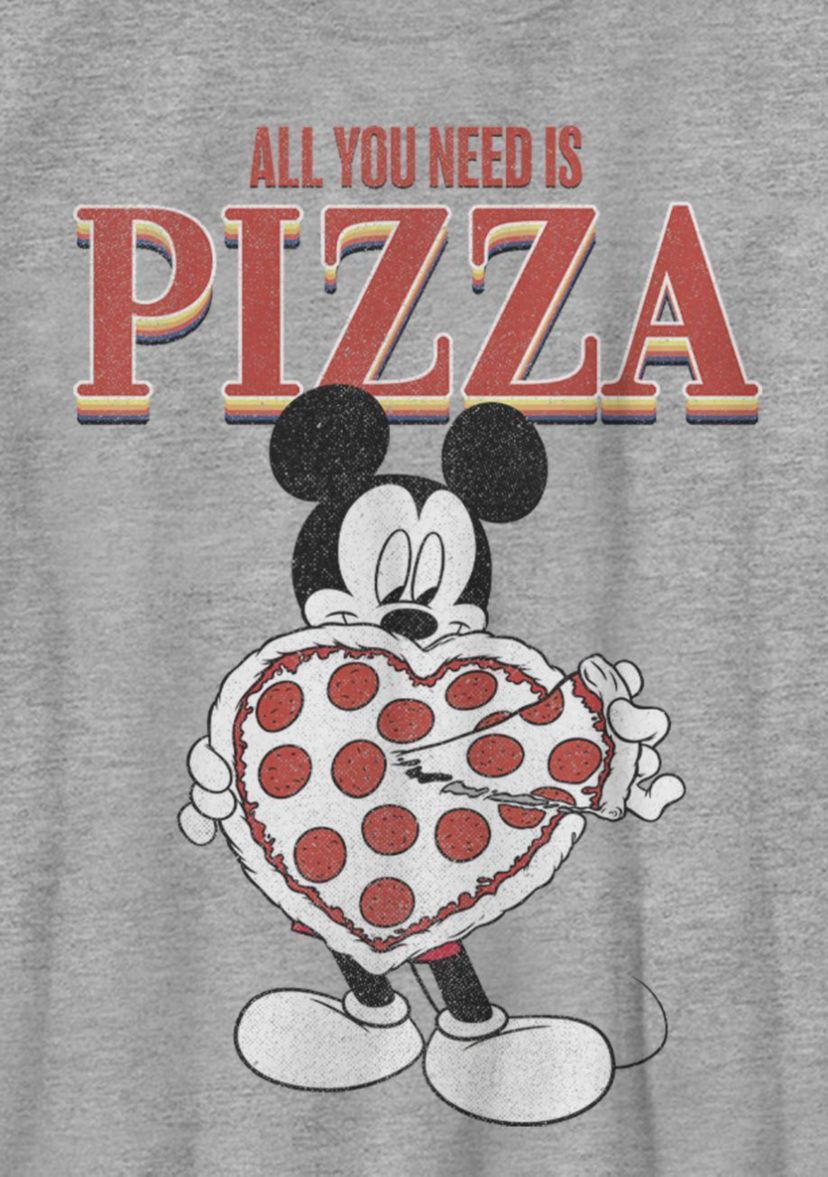 Mickey All You Need Is Pizza Graphic T-Shirt