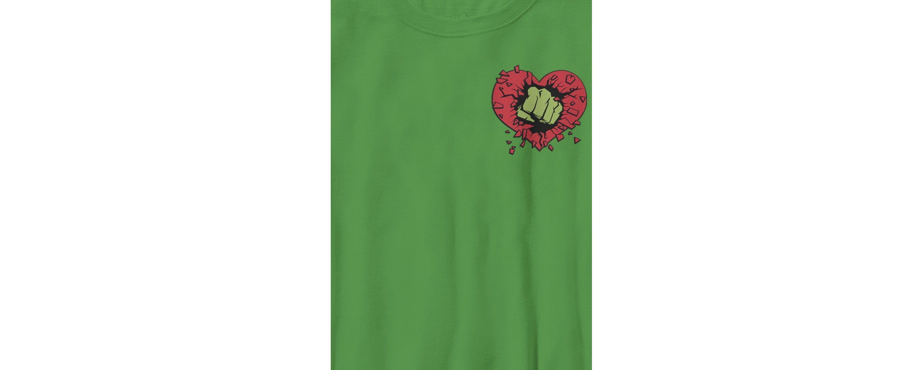 Hulk Smash Heart Graphic T-Shirt
