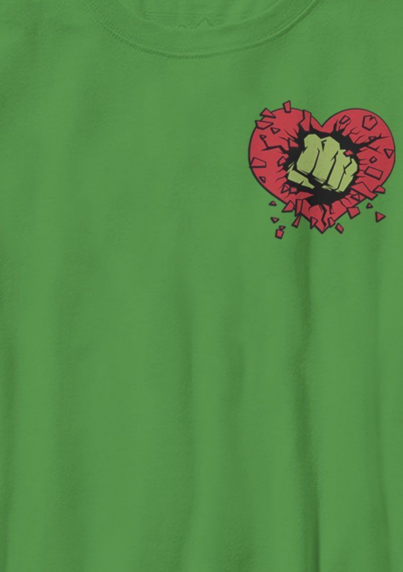 Hulk Smash Heart Graphic T-Shirt
