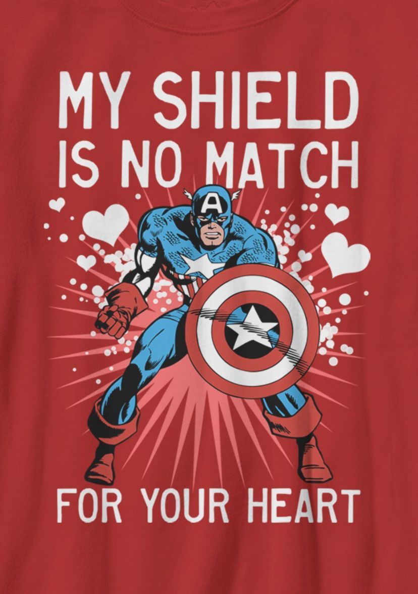 Capt Heart Shield Graphic T-Shirt