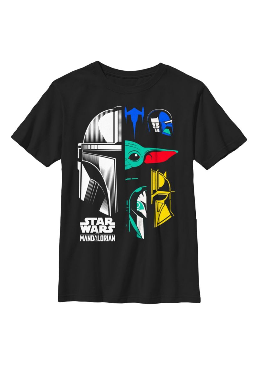Color Block Panels Graphic T-Shirt