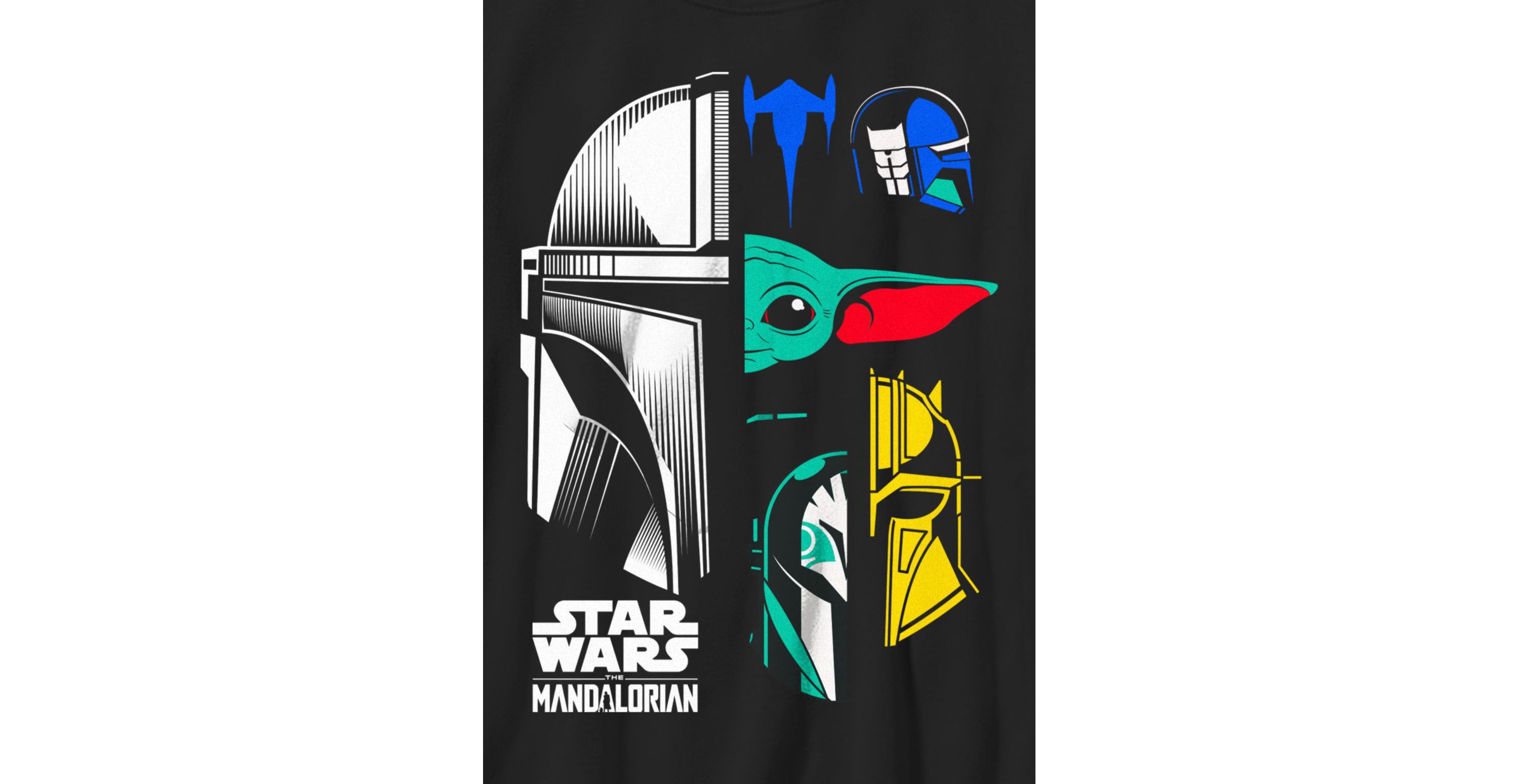 Color Block Panels Graphic T-Shirt