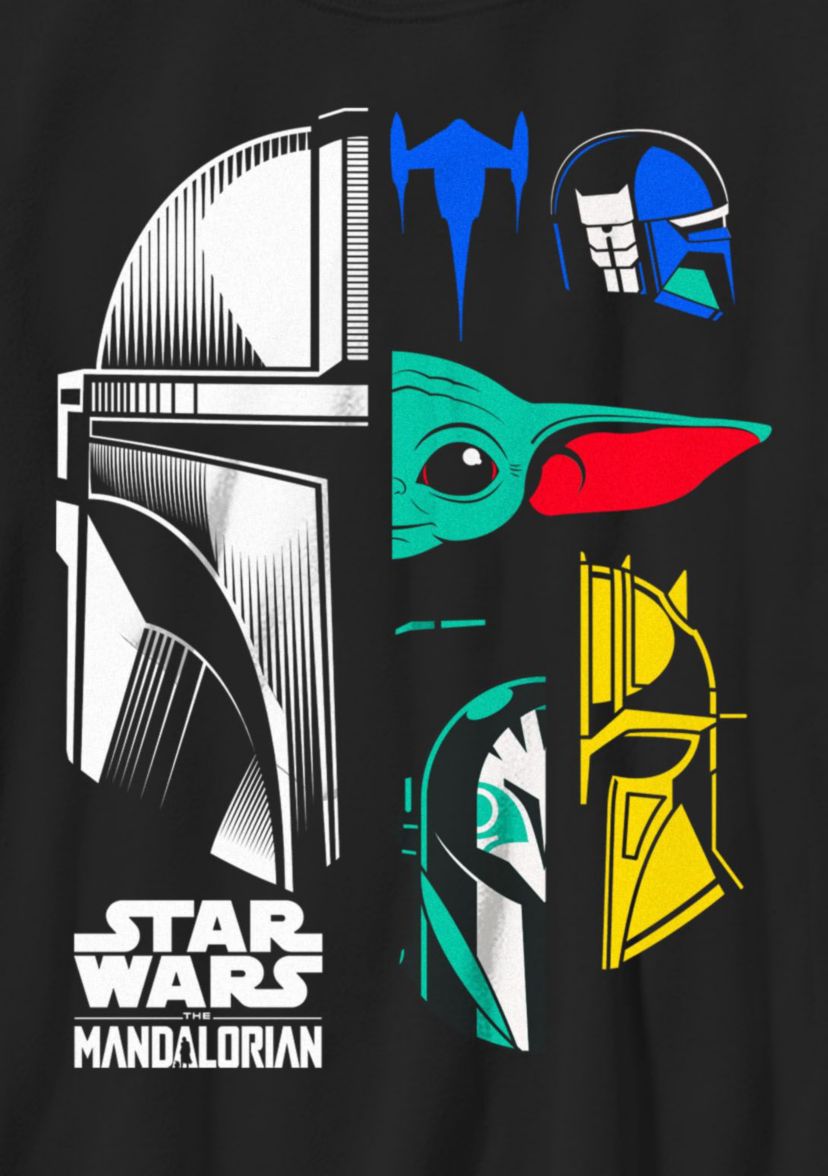 Color Block Panels Graphic T-Shirt
