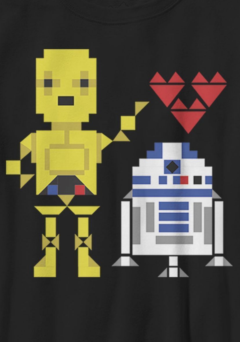 R2 C3Po Love Graphic T-Shirt