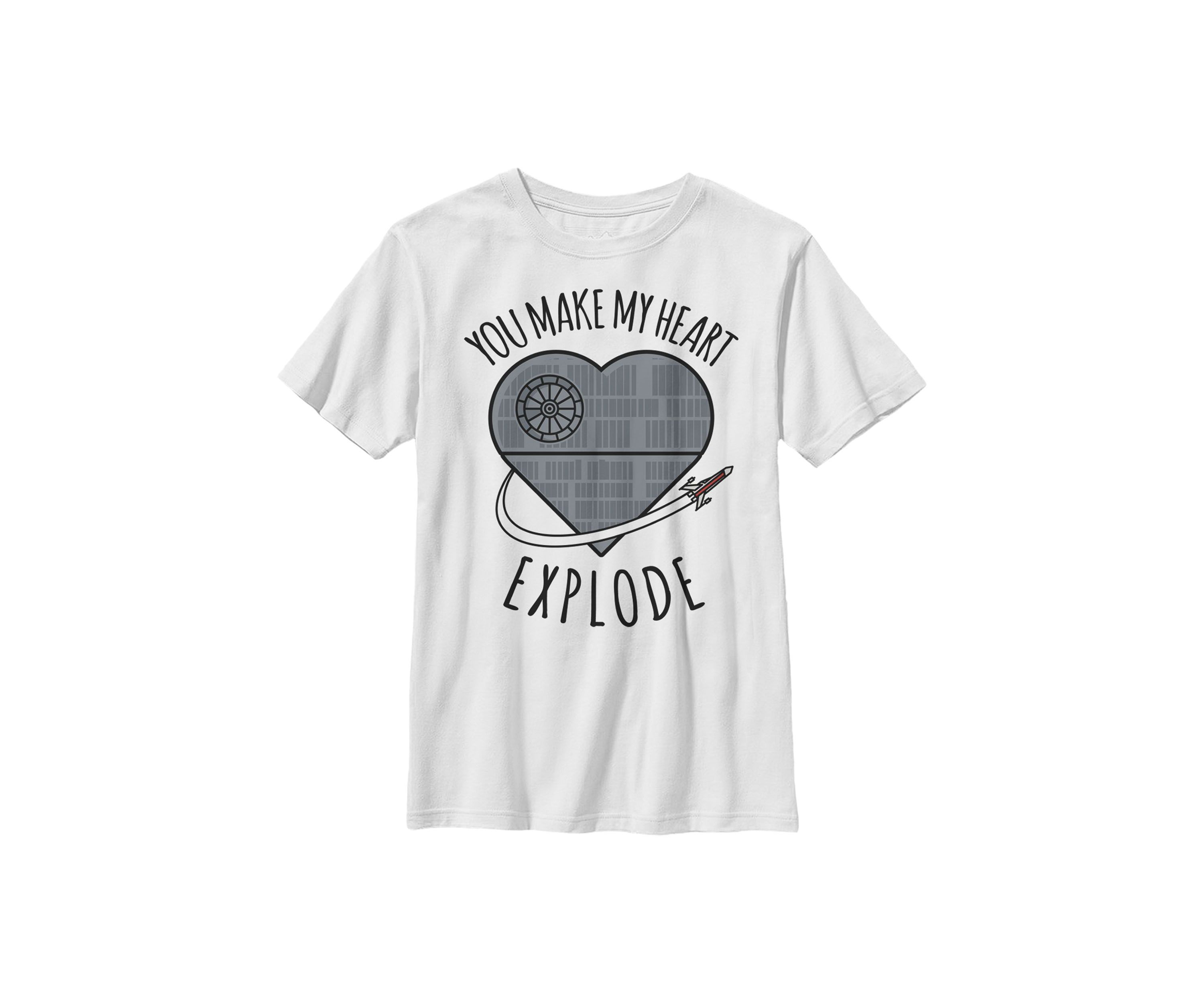 Heart Explode Death Star Graphic T-Shirt