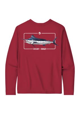 Ocean + Coast Boys 8-20 Short Sleeve Fishing Shirt, White, Cotton
