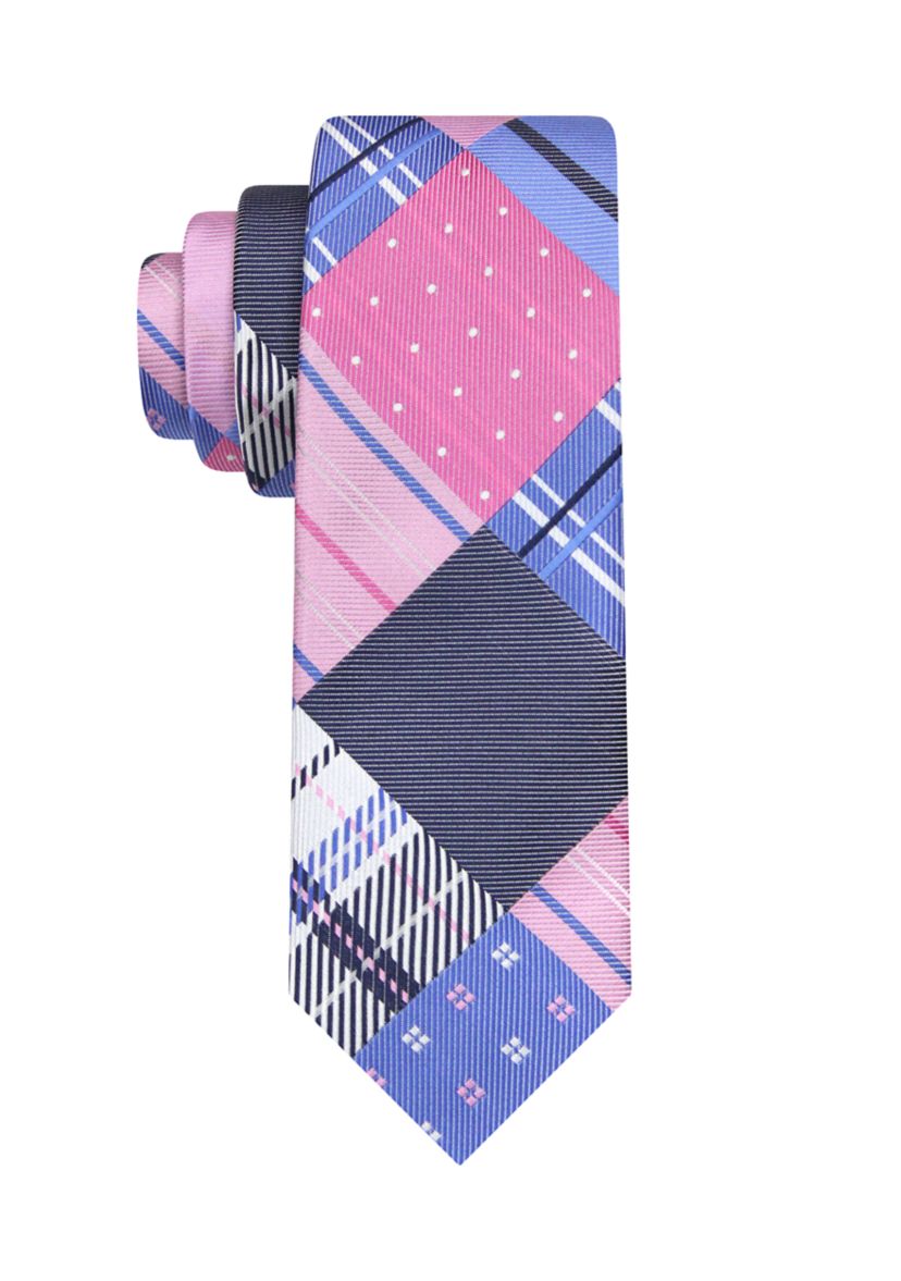 Boys Patchwork Plaid Tie